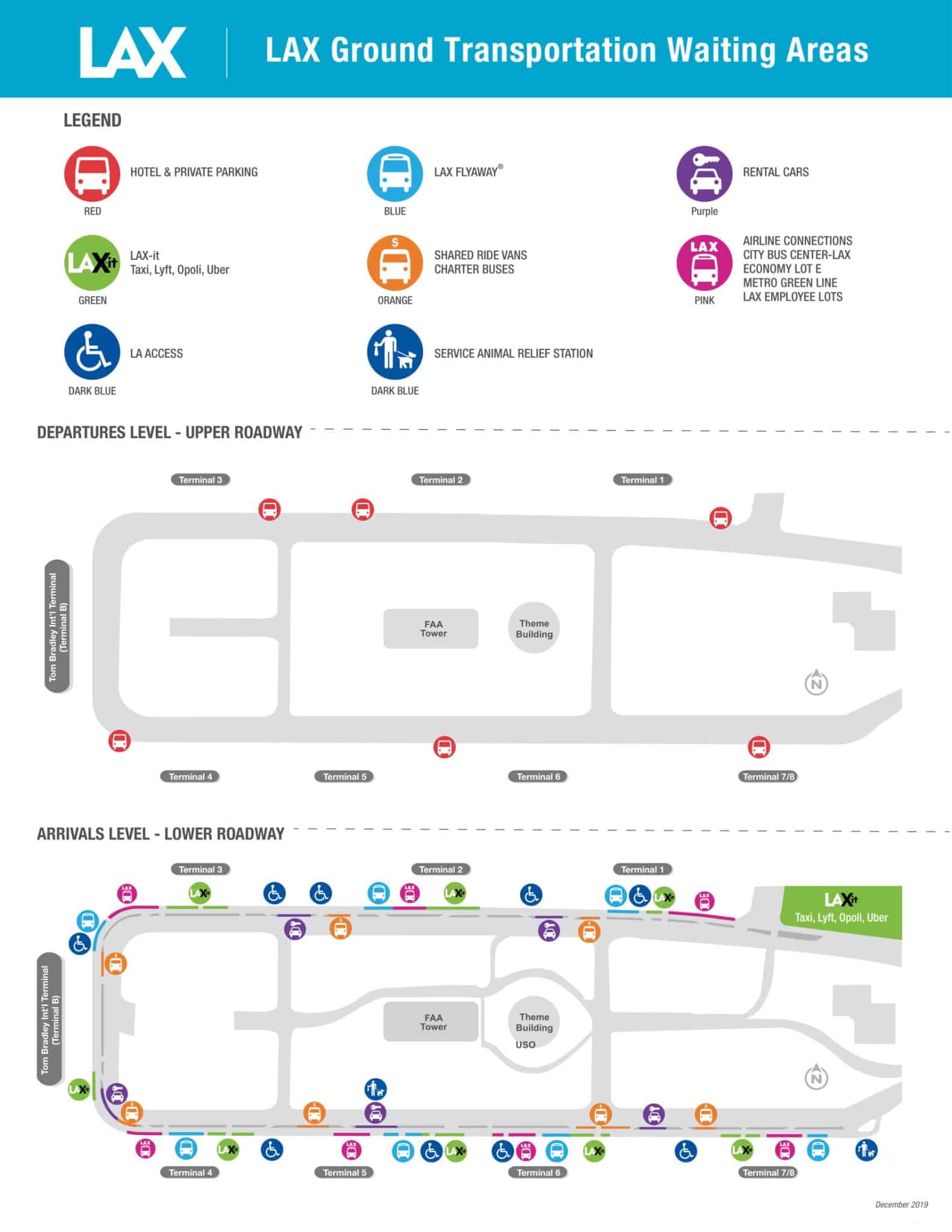 Mapa Aeropuerto Los Angeles 2020