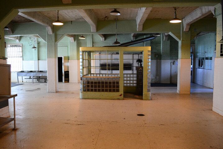 Interiores de la cárcel de Alcatraz, cocina